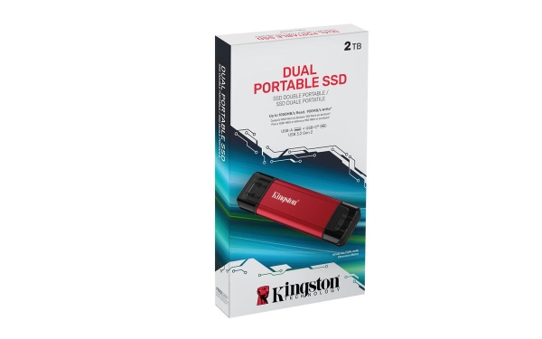 Kingston externí SSD 2TB Dual USB-A/C (čtení/zápis: 1050/950MB/s)