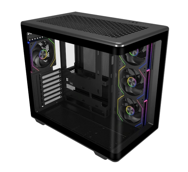 Cooler Master case Elite 600, ATX, Průhledná bočnice, 4x 120mm Fan, Černá