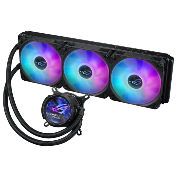 ASUS vodní chladič CPU AIO ROG STRIX LC III 360 ARGB LCD, 3x120mm, LCD Displej, LGA1700, AM5, černá