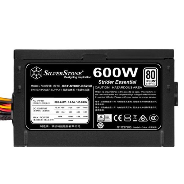 SilverStone 80 PLUS 230V EU 600W ATX zdroj