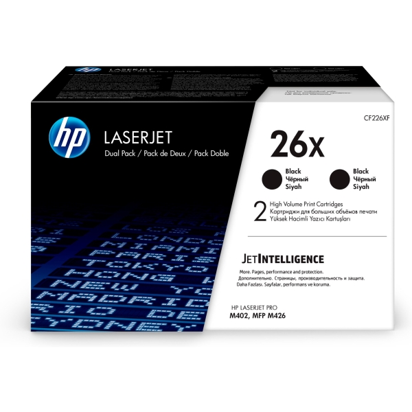 HP 26X (CF226XD), dvojbalení černých originálních tonerů do tiskárny HP