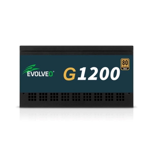 EVOLVEO G1200 zdroj 1200W, 80+ GOLD, ATX 3.1, aPFC, 140 mm ventilátor, záruka 3 roky, černý