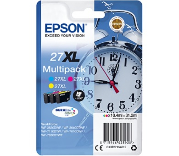 Náplň Epson 27XL, C13T27154012 CMY 3pack