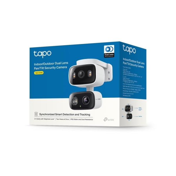 TP-Link Tapo C246D venkovní/outdoor otočná kamera (3MP, 2K 1296p, IR 12m, WiFi, micro SD card)