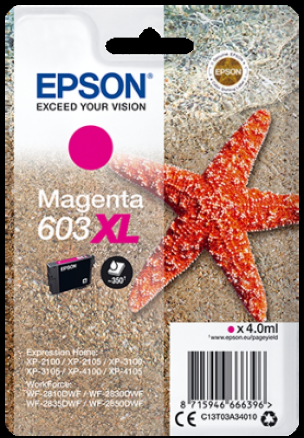 Náplň Epson 603XL, C13T03A34010 purpurová blistr 