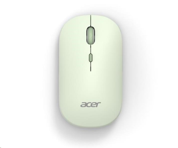 ACER Myš Wireless Mouse AMR130 Green - Dual mode 2.4GHz + BT 5.2, 4 tlačítka, 800/1200/1600 dpi, USB Polling rate 125Hz