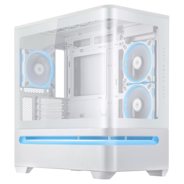 ASUS Case AP202 PRIME CASE, mATX, Průhledná bočnice, 3x 120mm ARGB Fan, bílá