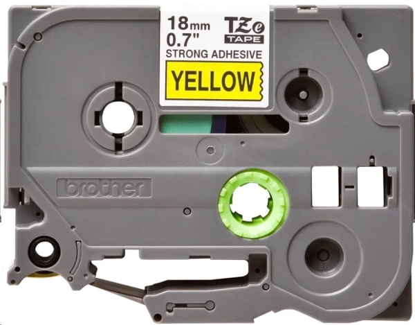 Brother TZe-S641 - Extra silné lepidlo - černá na žluté - Role (1,8 cm x 8 m) 1 kazeta/y lamino páska - pro Brother PT-D600; P-Touch PT-1880, D450, D800, E550, E800, P900, P950; P-Touch EDGE PT-P750