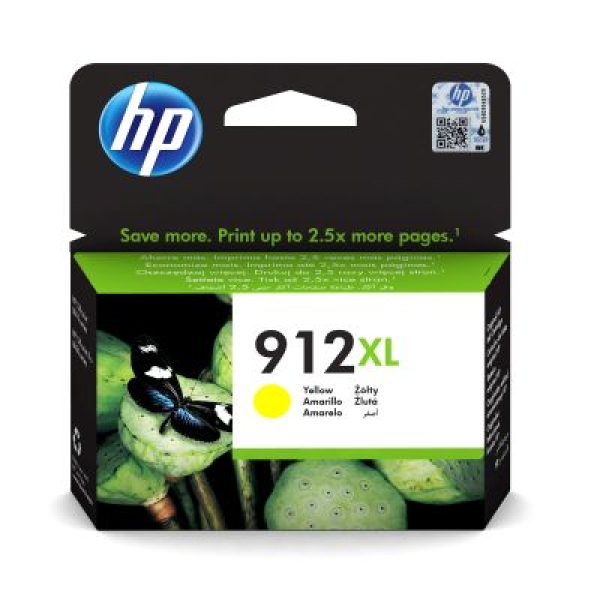 HP 912XL (3YL83AE), žlutá originální náplň do tiskárny HP (700 stran)