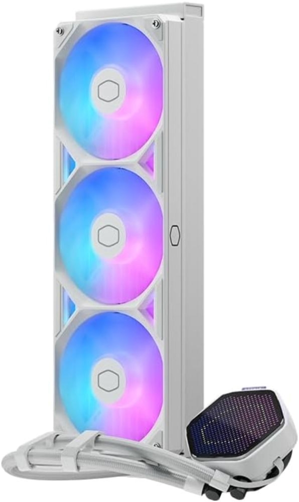 Cooler Master vodní chladič MasterLiquid Atmos II Pixel LED, 3x120mm, LGA1851, AM5, bílá