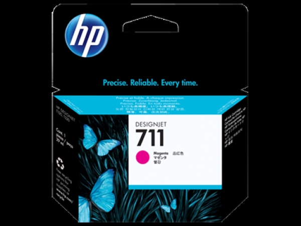 HP 711 (CZ131A), purpurová originální barva do tiskárny HP