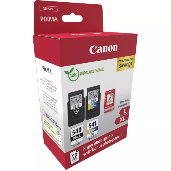 Canon PG-540L/CL-541XL PHOTO VALUE (300 + 400 stran), multipack náplní do tiskárny Canon + fotopapír