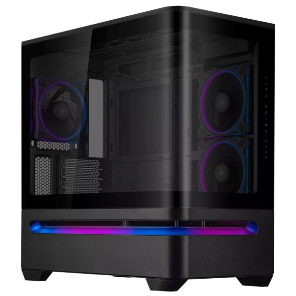 ASUS Case AP202 PRIME CASE, mATX, Průhledná bočnice, 3x 120mm ARGB Fan, černá