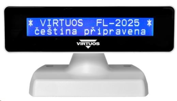 Virtuos zákaznický displej Virtuos FL-2025MB 2x20, USB, bílý