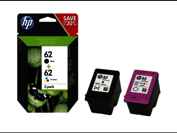 Sada náplní HP 62, N9J71AE černá + barevná (1x200/1x165 stran)