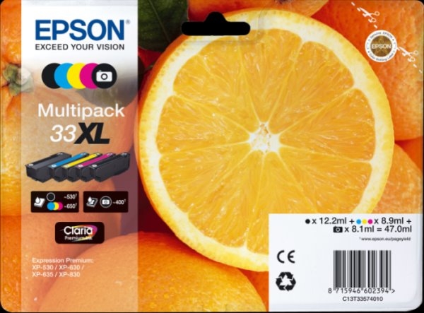 Náplň Epson 33XL, C13T33574011 5pack blistr 