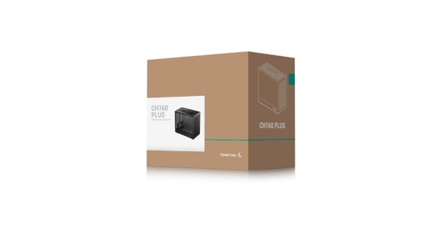 DEEPCOOL Case CH160 PLUS, mATX, Průhledná bočnice, černá