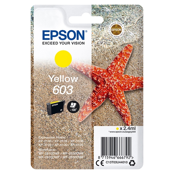 Náplň Epson 603, C13T03U44010 žlutá