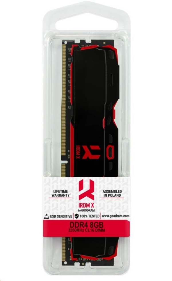 DIMM DDR4 8GB 3200MHz CL16 GOODRAM IRDM X, black