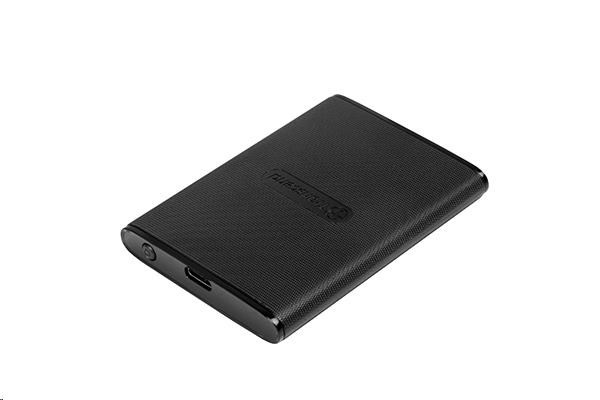 TRANSCEND externí SSD ESD270C 1TB, Portable, USB 3.1 Gen.2, Type C & A, two cables 520/460 MB/s, black/černá
