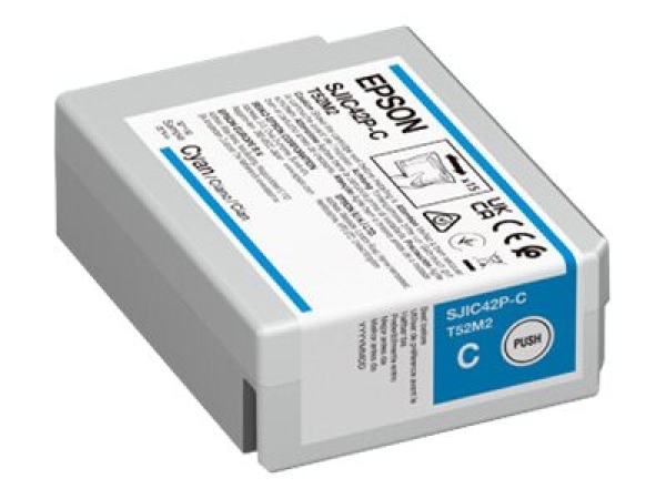 Náplň Epson SJIC42PC, C13T52M240 azurová
