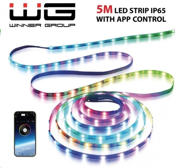 WG - LED pásek WG2, 5 metrů, s aplikaci, IP 65