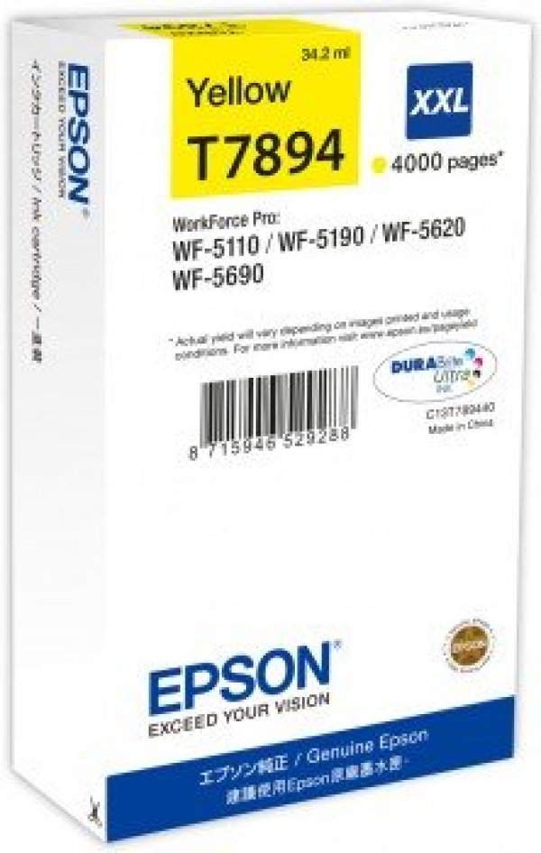 Náplň Epson C13T78944010, T7894 (XXL) žlutá