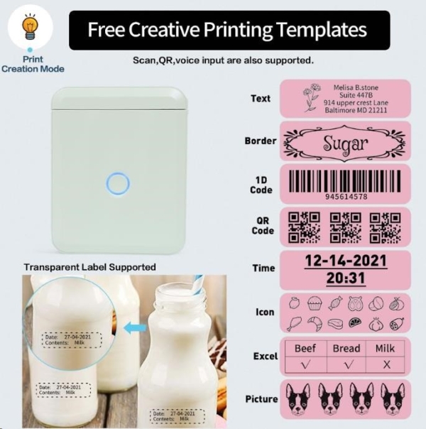 Niimbot Tiskárna štítků D110-M Smart, zelená + role štítků 160 ks