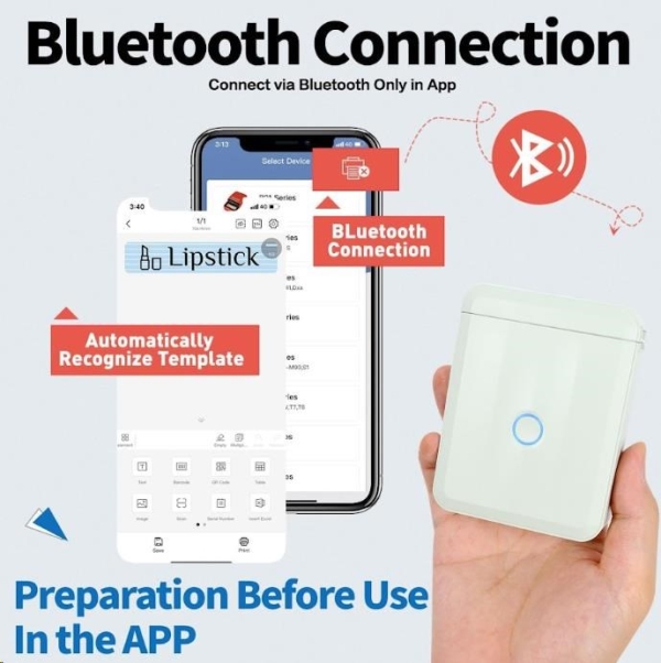 Niimbot Tiskárna štítků D110-M Smart, zelená + role štítků 160 ks