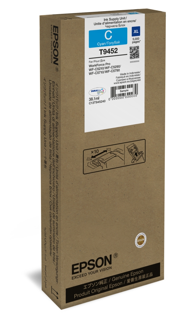 Náplň Epson T9452XL, C13T945240 (XL) azurová