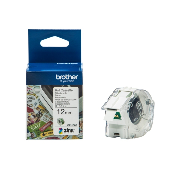 Brother papírová páska 12mm x 5m, bílá, CZ1002, pro tiskárnu VC-500W