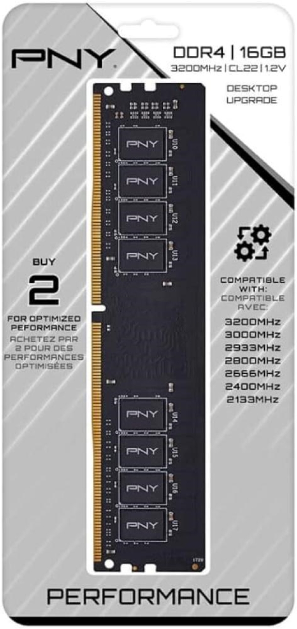 PNY DIMM DDR4 16GB 3200MHz CL22