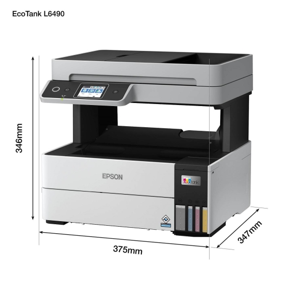 BAZAR - EPSON tiskárna ink EcoTank L6490, 4v1, A4, 1200x4800dpi, 37ppm, USB, Duplex, 3 roky záruka po reg. - Poškozený o