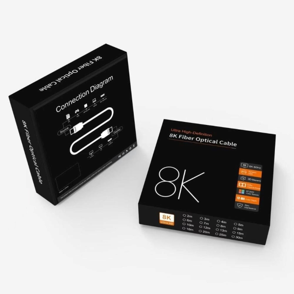 PREMIUMCORD Ultra High Speed HDMI 2.1 optický fiber kabel 8K@60Hz, zlacené 5m