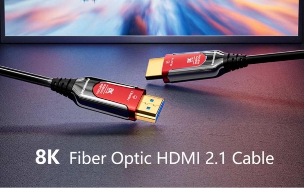 PREMIUMCORD Ultra High Speed HDMI 2.1 optický fiber kabel 8K@60Hz, zlacené 5m