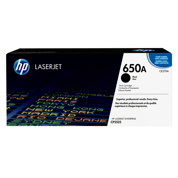 Toner HP č.650A CE270A černý