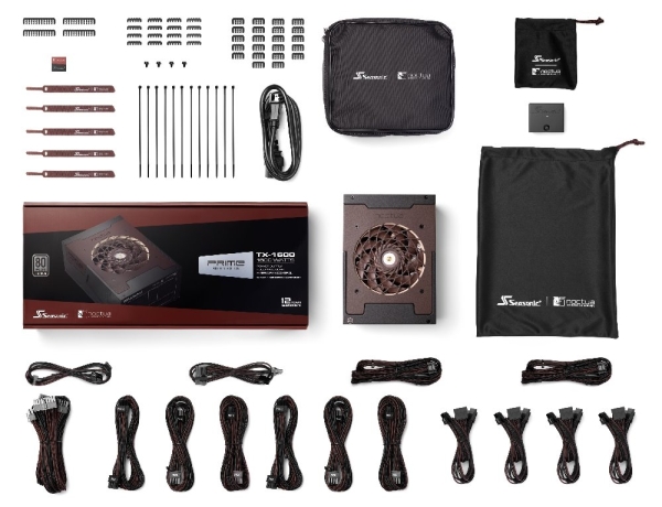 NOCTUA zdroj Seasonic 1600W PRIME TX-1600 NE, 120mm, 80+ TITANIUM, ATX 3.1