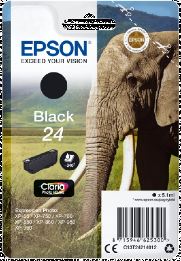 Náplň Epson 24, C13T24214012 černá 