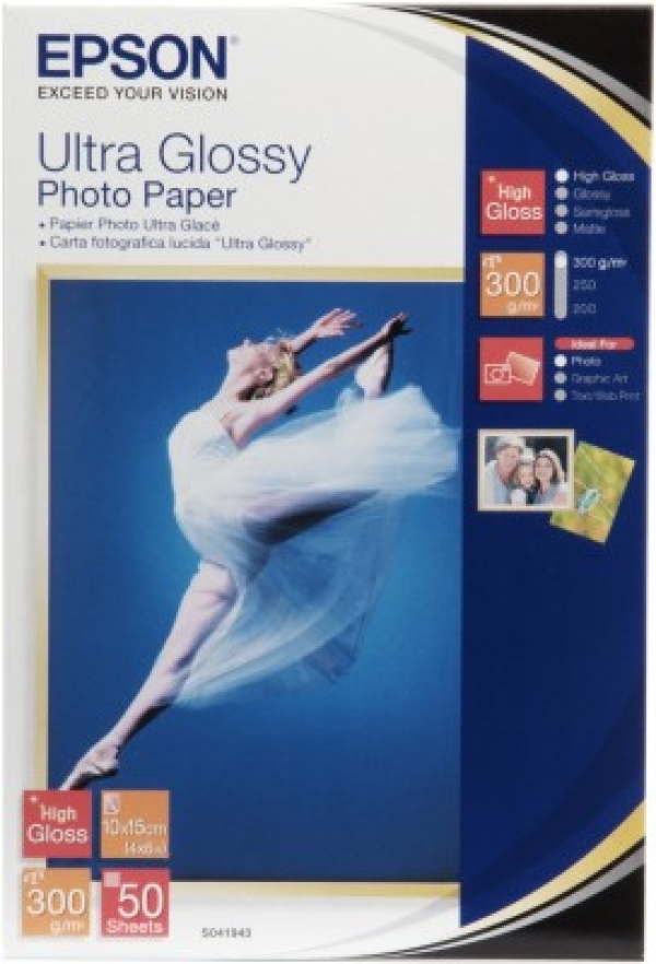 EPSON Paper Ultra Glossy Photo 10x15 (50 listů), 300g/m2
