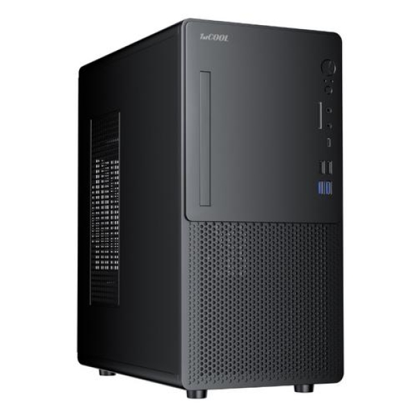 1stCOOL MicroTower STEP Premium 2 ver.2, AU, 4xUSB, USB-C, četčka karet, black černý, bez zdroje, microtower mATX (USB2, Audio) (PC case)