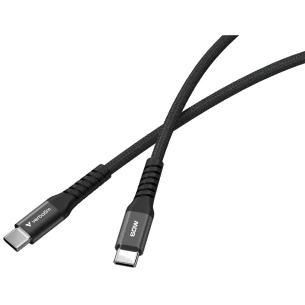 Verbatim USB kabel USB C samec - USB C samec, 60W, 1.2m, magnetický, černý, box, 31859