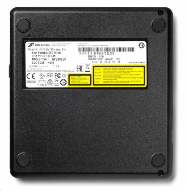 Externí mechanika HITACHI LG DVD-W/CD-RW/DVD±R/±RW/RAM GP60NB60, Slim