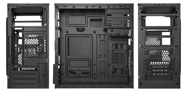 VeinX case Chant CH25M Micro Tower, bez zdroje, 1x USB-C, 2x USB3.0, 1x USB2.0, černá