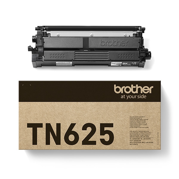 TN-625BK Black Toner Cartridge. Prints 3