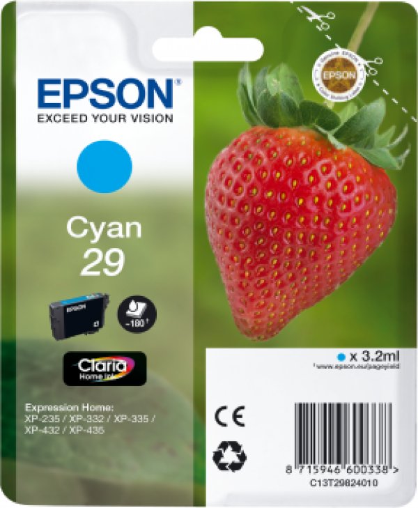 Náplň Epson 29, C13T29824012 azurová