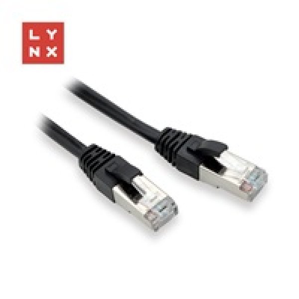 LYNX FTP patch kabel Cat5e PVC, CCA, 15m, černý