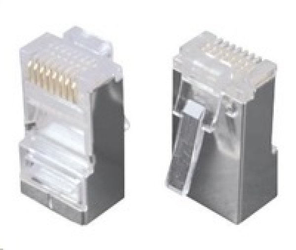 Solarix Konektor RJ45 CAT5E STP 8p8c stíněný neskládaný na licnu / 100 ks KRJ45/5SH