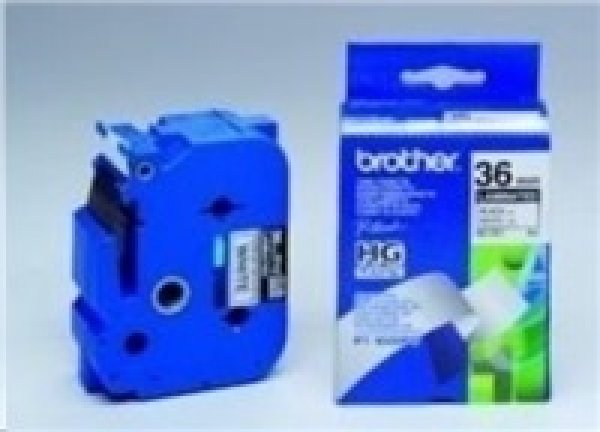 Brother HGE-261V5 - Černá na bílé - Role (3,6 cm x 8 m) 5 kazeta/y lamino páska - pro P-Touch PT-9500pc, PT-9700PC, PT-9800PCN; P-Touch R RL-700S