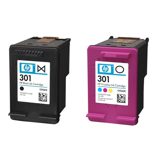 Náplň HP č.301, N9J72AE černá a barevná 2-pack 
