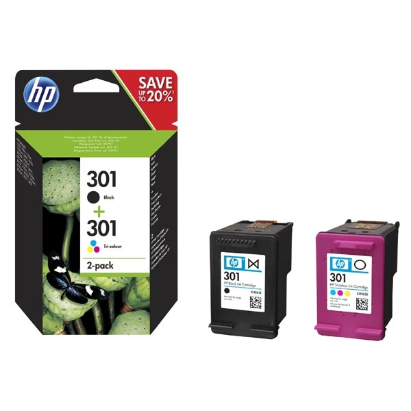 Náplň HP č.301, N9J72AE černá a barevná 2-pack 